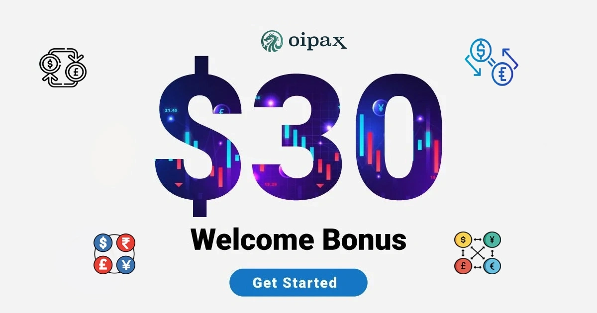 OIPAX Forex Broker is offering a $30 Welcome Bonus