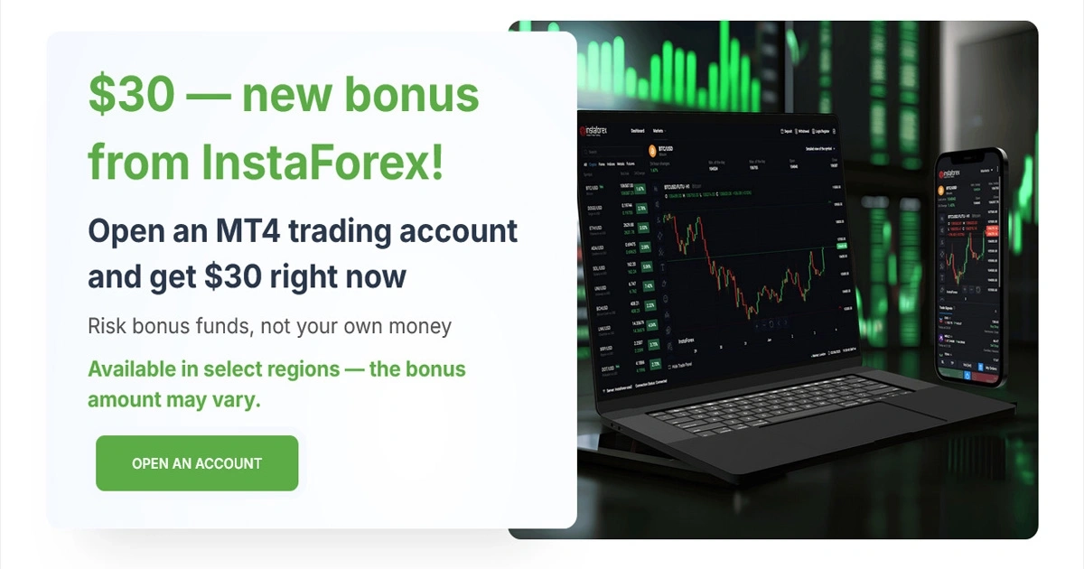 Get $30 No Deposit Bonus in Your Live Trading Account
