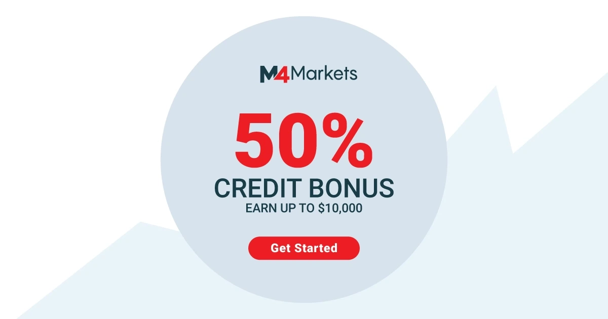 Forex 50 percent Credit Bonus up to 10000 USD from M4Markets