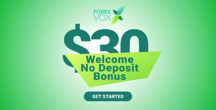 Forex 30 USD Welcome No Deposit Bonus from ForexVox