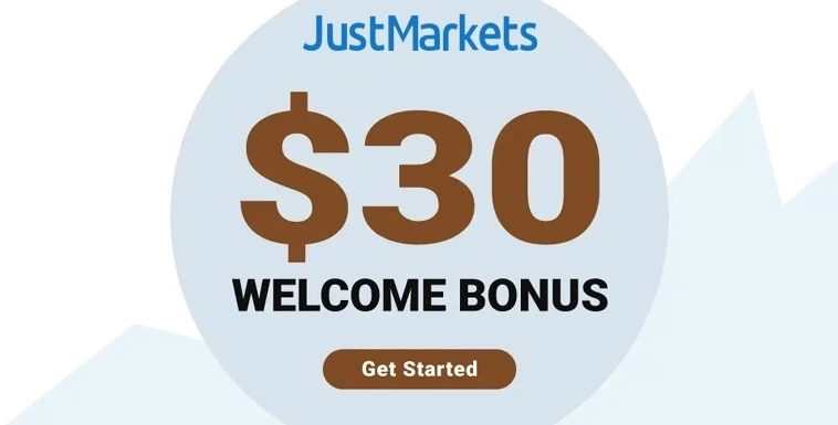 JustMarkets Offer $30 No Deposit Bonus for All Traders