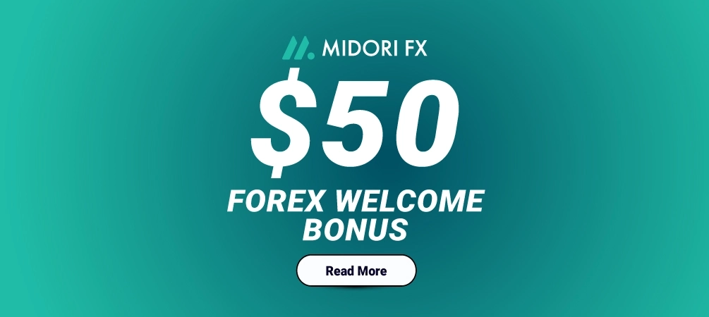 MIDORI FX is offering a 50 USD Free Forex Welcome Bonus