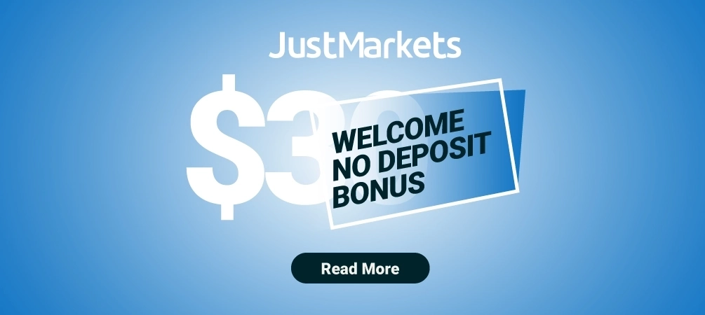 Justmarekts $30 Welcome Standard Account No Deposit Bonus