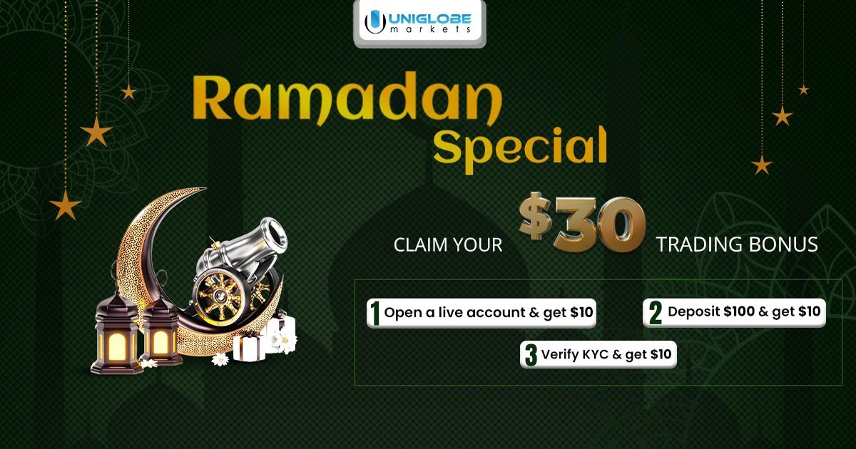 Ramadan $30 Free Trading Bonus with Uniglobe Markets