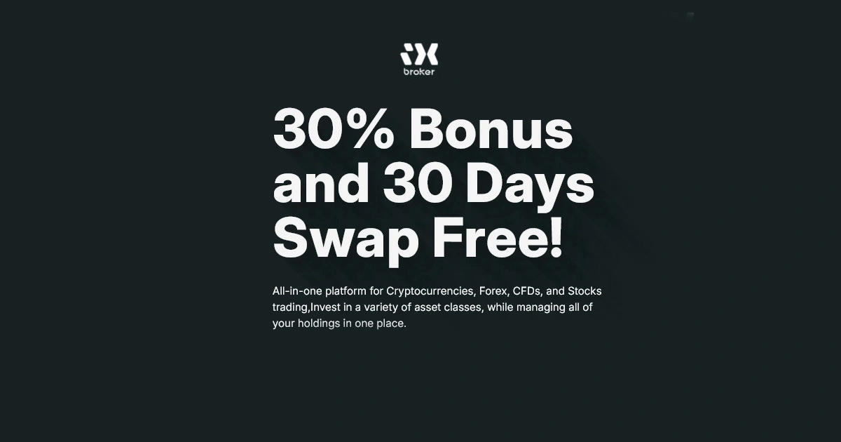 iX Broker offers a 30% Welcome Bonus on Every Deposit