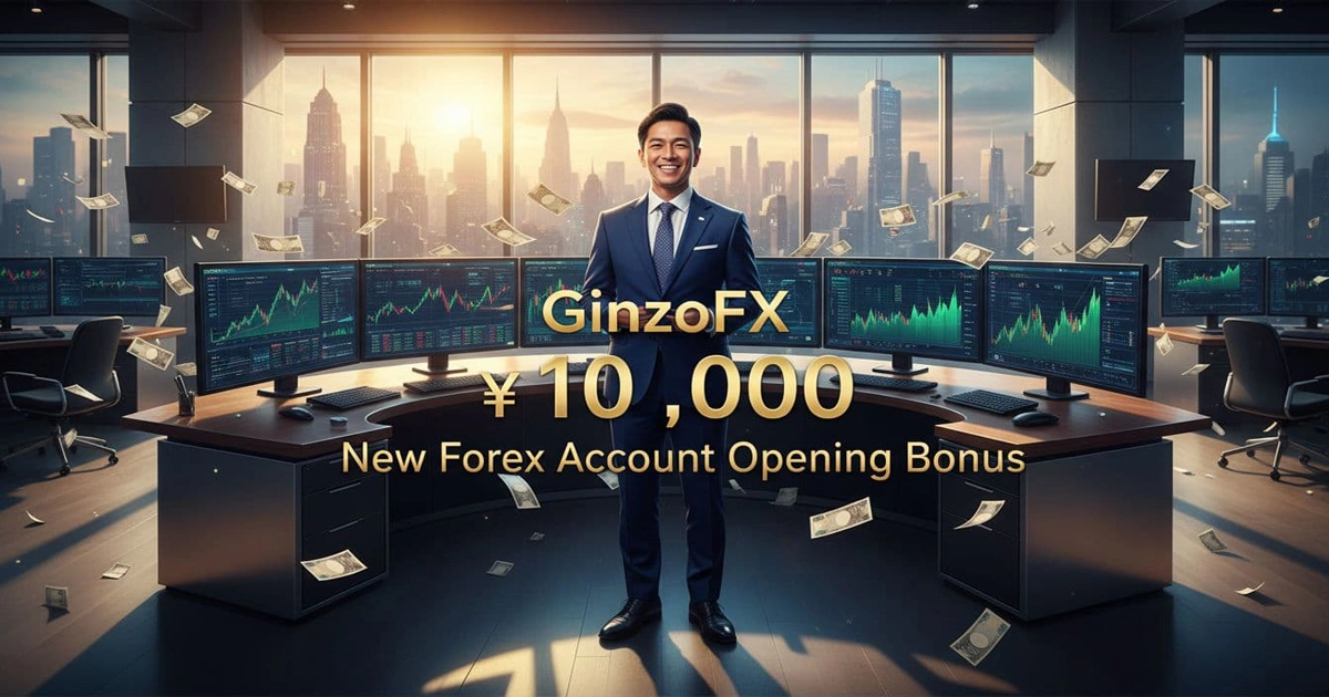 GinzoFX is Offering a ¥10000 New Account Opening Bonus
