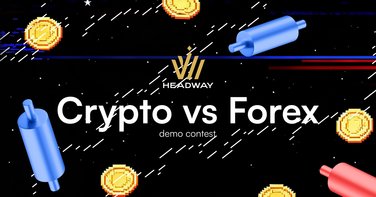 Headway Crypto vs Forex demo contest trade and win money