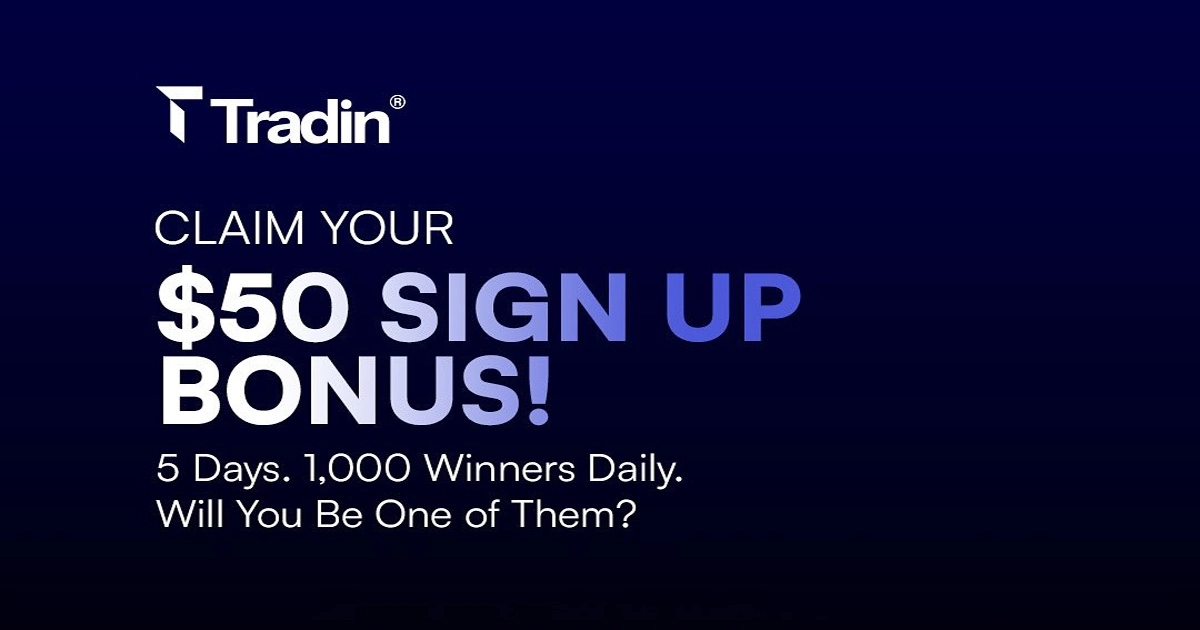 Claim the Tradin $50 Sign-Up No Deposit Trading Bonus