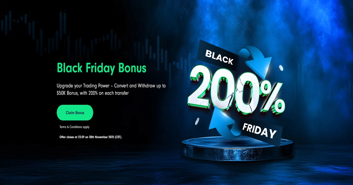 Traders Trust is offering a 200% Black Friday Forex Bonus