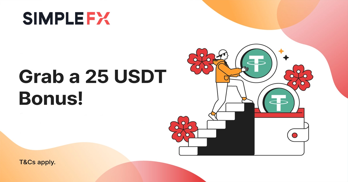 SimpleFX 25 USDT Free Credit Bonus gives new traders