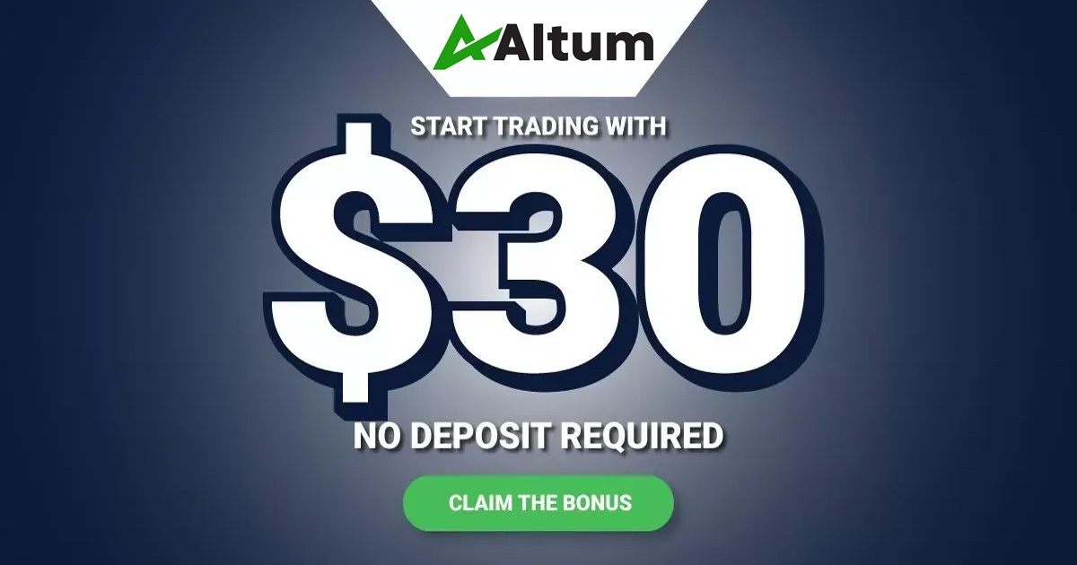 Altum Broker offers a $30 Forex No Deposit Bonus