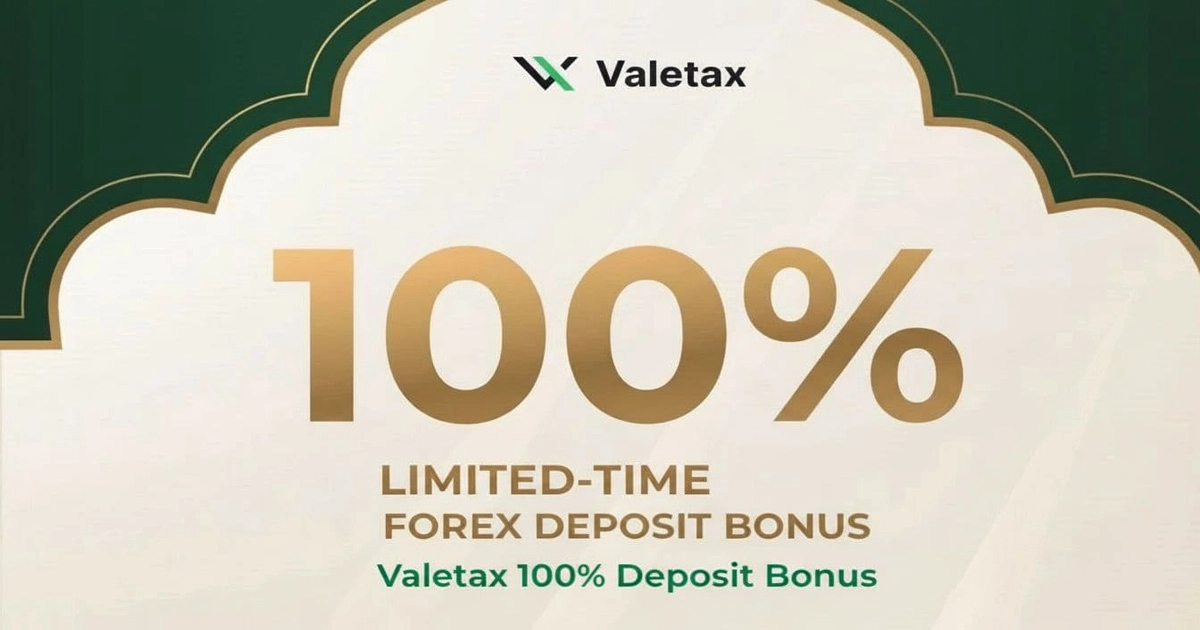 Valetax 100% Limited-Time Forex Deposit Bonus for Traders