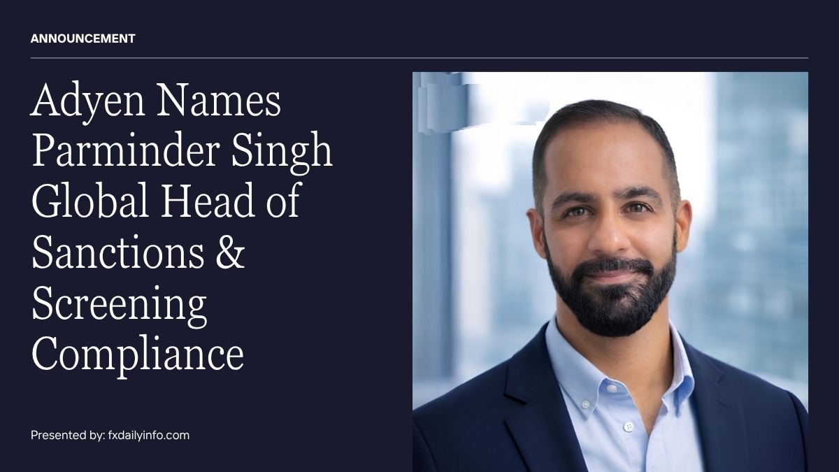 Adyen Names Parminder Singh Global Head of Sanctions & Screening Compliance