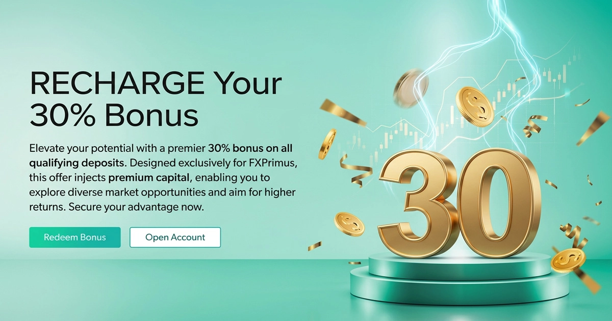 FXPrimus Promotion features a 30% forex deposit bonus
