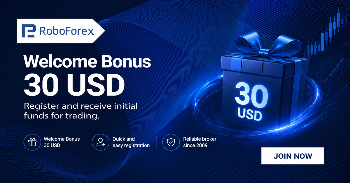 RoboForex offers a special deal $30 Welcome Bonus Account