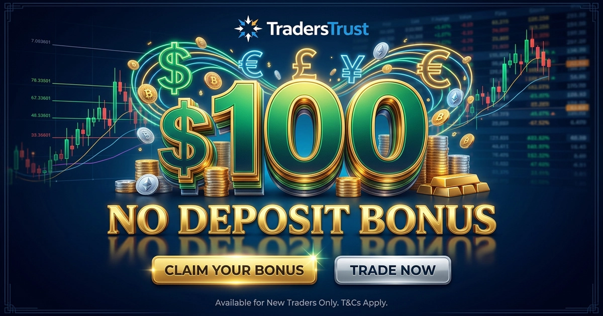 Traders Trust 100 USD No Deposit Bonus Claim Today