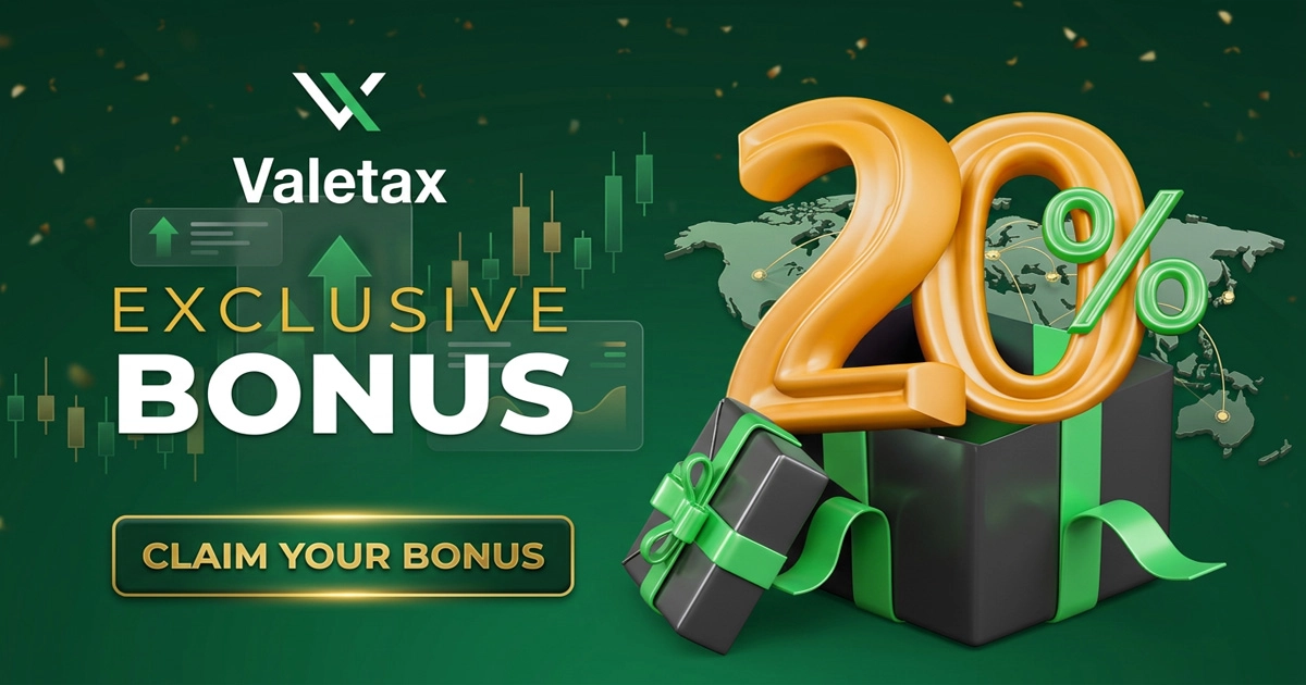 Valetax 20% Deposit Bonus Review the Offer Details