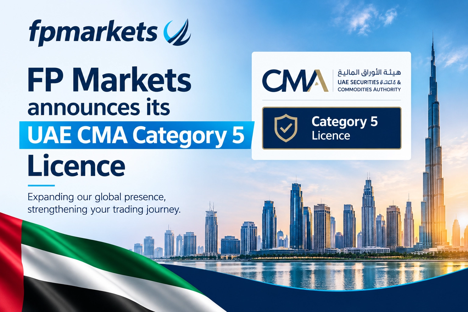 FP Markets announces its UAE CMA Category 5 Licence