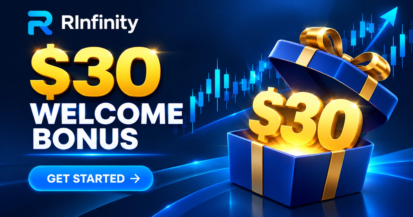RInfinity 30 USD Welcome Bonus Offer Start Earning Today