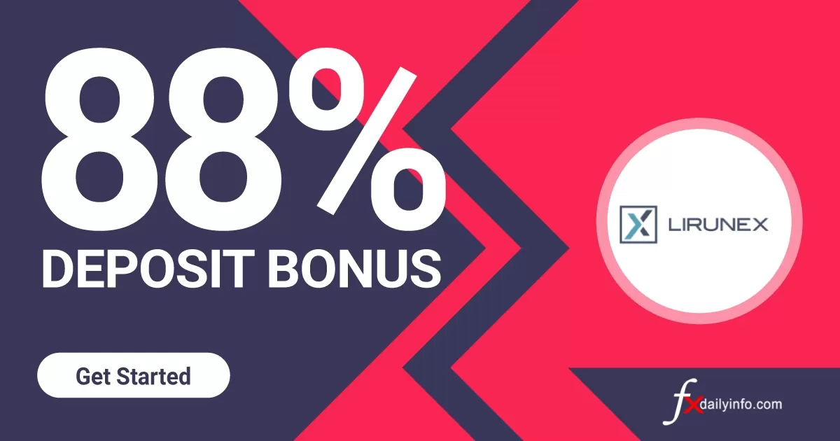88% Forex Deposit Bonus 2022 from Lirunex