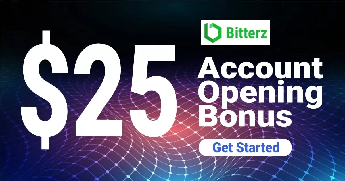 Take Free $25 Crypto Reward for Opening another record with Bitterz