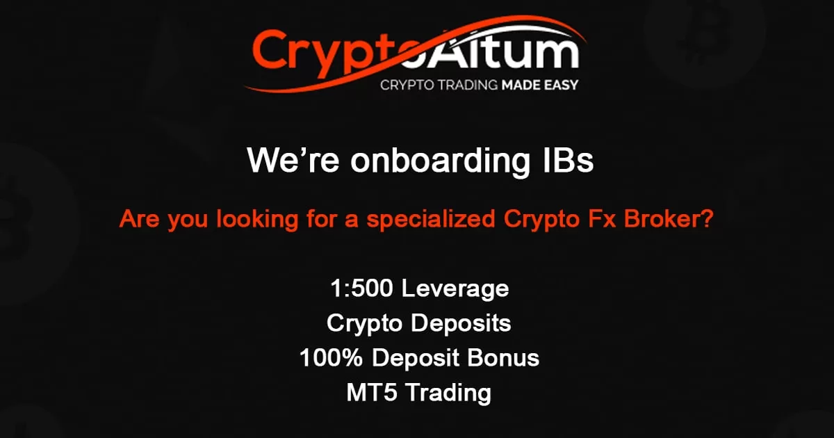 CryptoAltum 100% Forex First Time Deposit Bonus