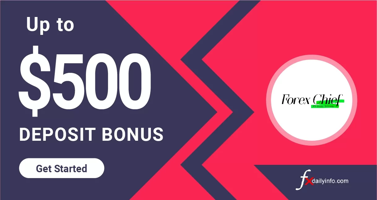 Up to 500 USD Forex No Deposit Bonus from Forexchief