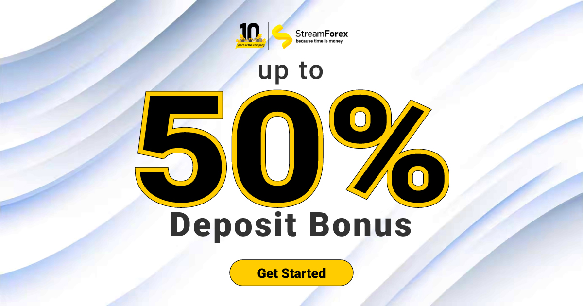 Get up to 50% Forex Deposit Bonus from StreamForex