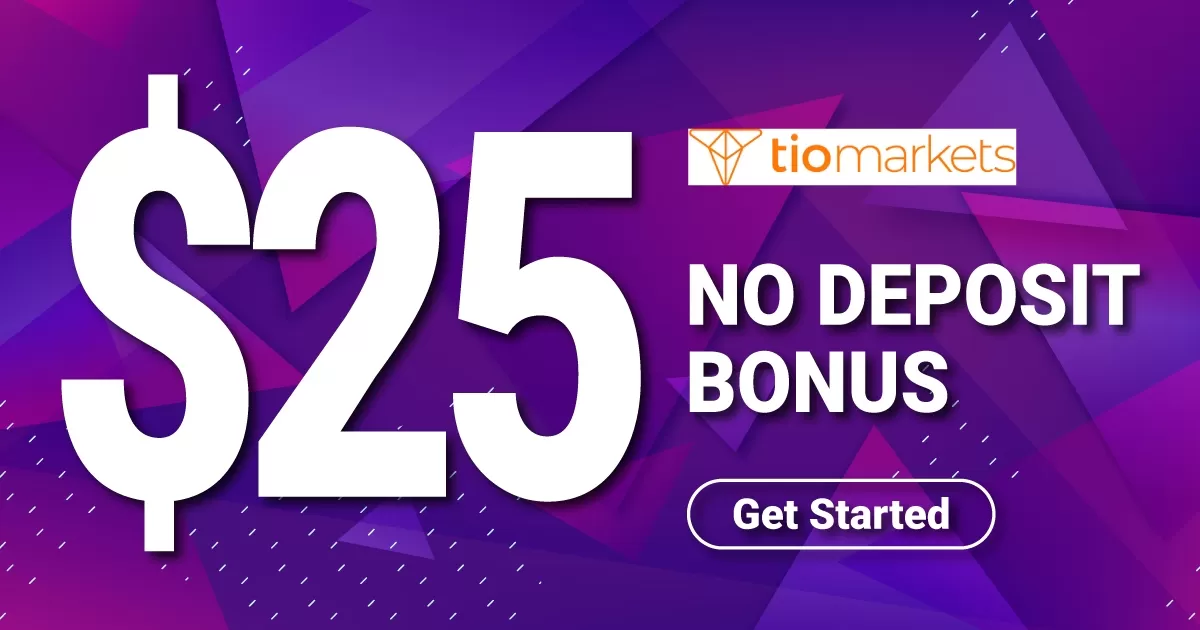 TIOMarkets $25 Welcome No Deposit bonus