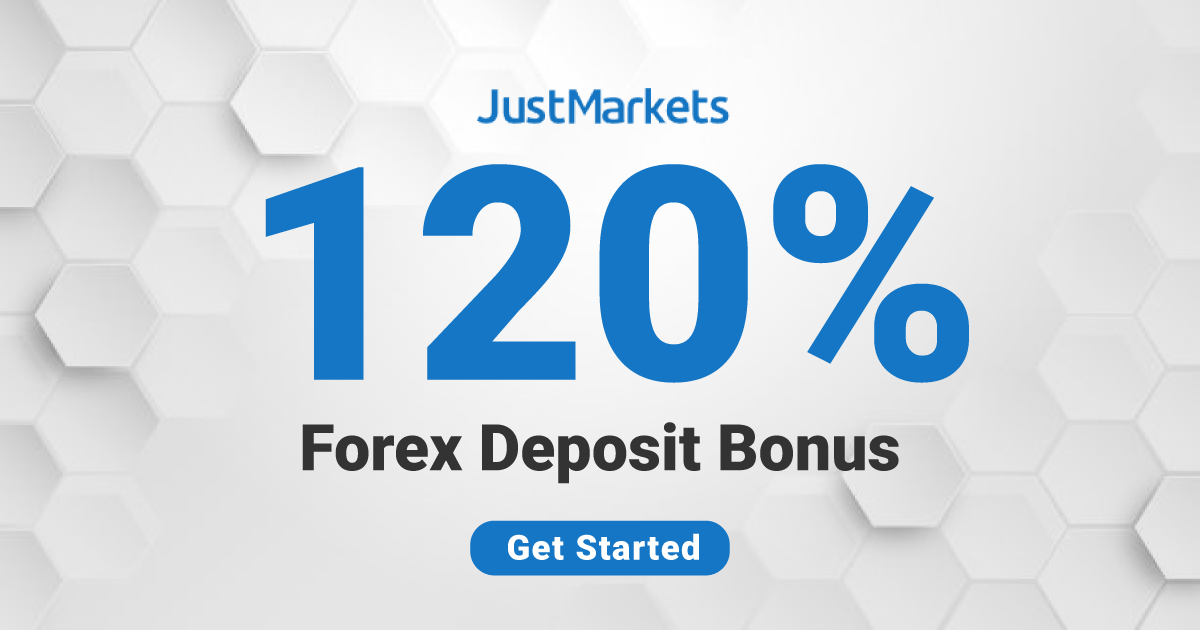 120% Forex Deposit Bonus JustMarkets