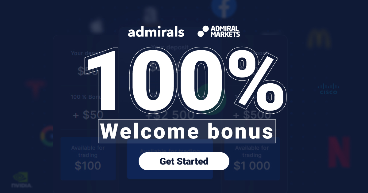 100% Welcome Bonus on Admiral Markets, Start Today