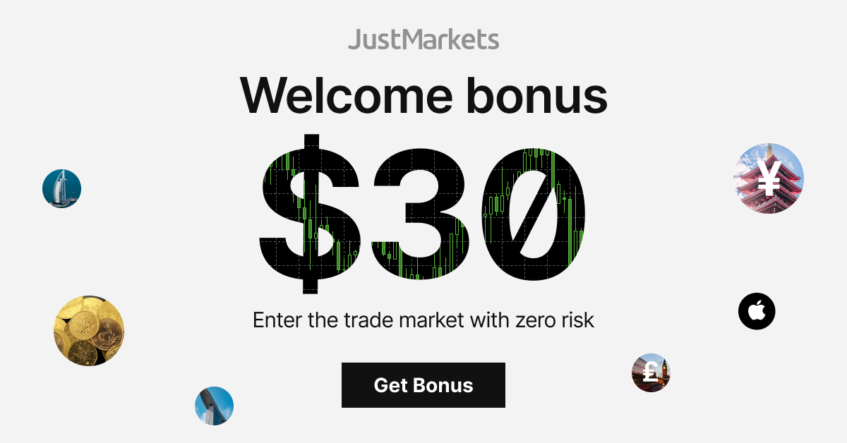 JustMarkets $30 Welcome Bonus Promotion
