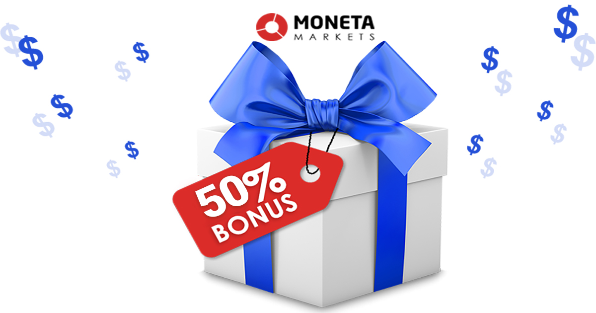 Moneta Markets 50% Credit Bonus Amount